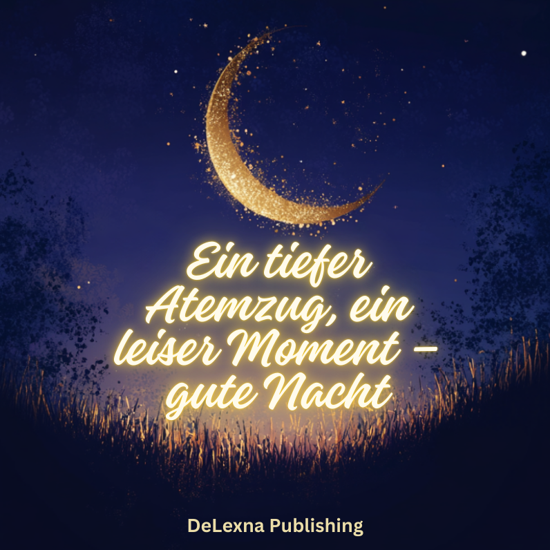 Abbildung einer nächtlichen Landschaft für einen lieben Menschen.
Bildtitel: Ein tiefer Atemzug, ein leiser Moment – gute Nacht.
