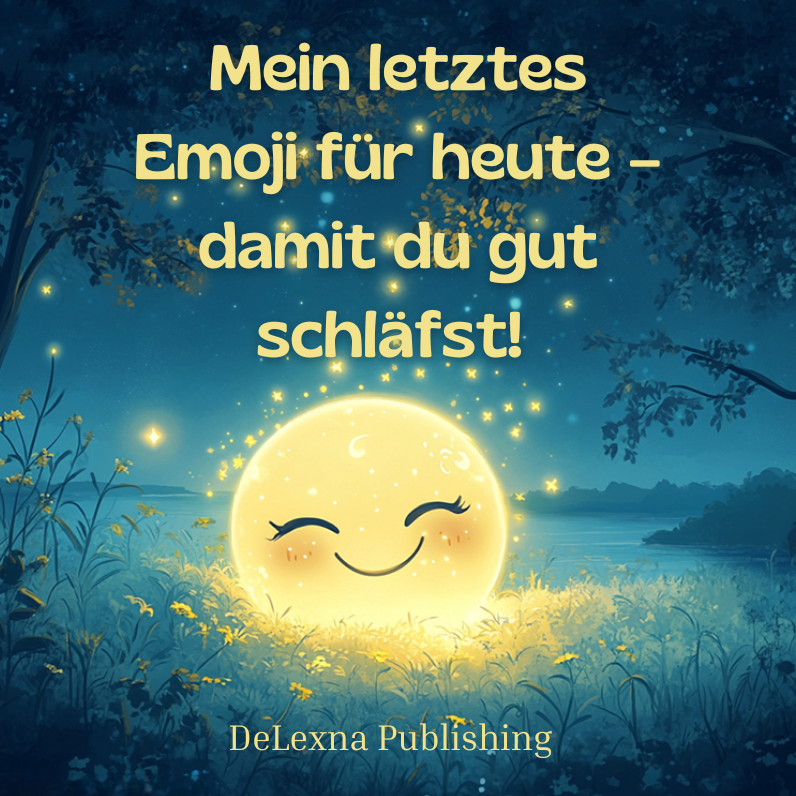 Abbildung eines leuchtenden Mond-Emojis für einen lieben Menschen.
Bildtitel: Mein letztes Emoji für heute – damit du gut schläfst!